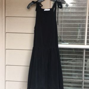 Anine Bing Black Adjustable Strap Drop Waist Dress